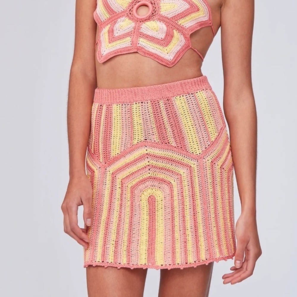 NWT Capittana Hannah Crochet Knit Skirt size XS in Multicolor